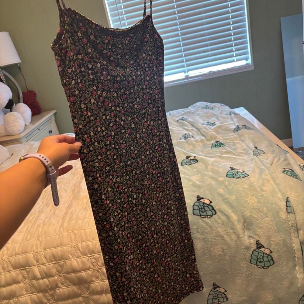 Women's black floral Dress